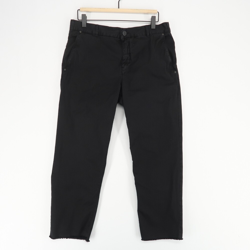 RtA Pants Womens 29 Black Raw Hem Cropped Trousers Ankle Streetwear